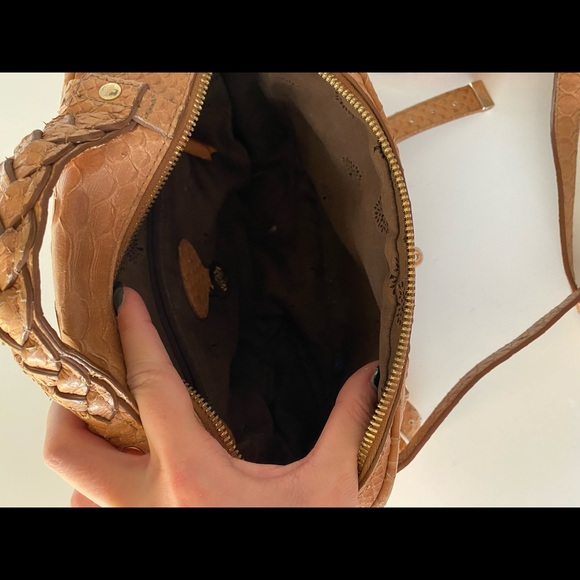 Tan and gold Mulberry shoulder/crossbody/top handle purse - Picture 5 of 7